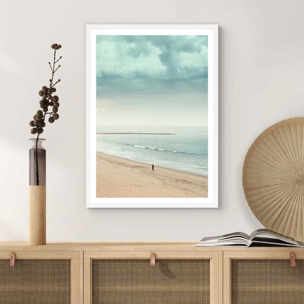 Affiche dans un cadre blanc - Poster - à la recherche de la paix - 50x70 cm