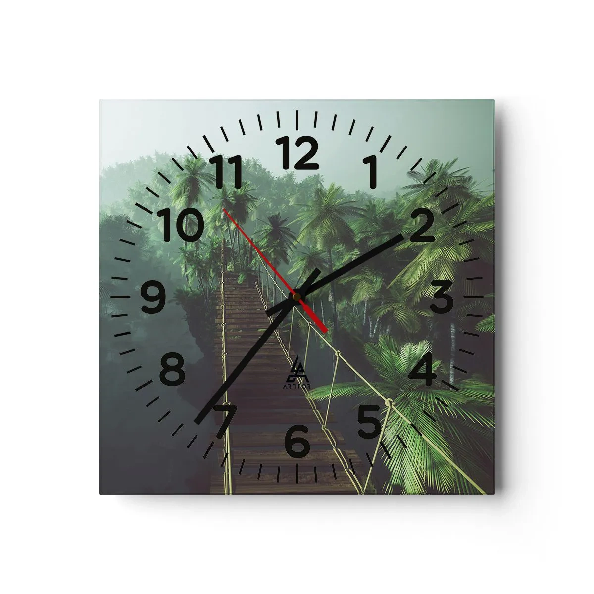 Horloge murale - Pendule murale - Au fil de la verdure - 30x30 cm