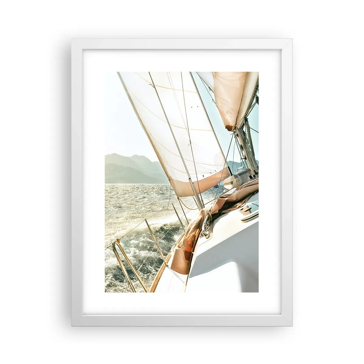 Affiche dans un cadre blanc - Poster - Toutes voiles dehors - 30x40 cm