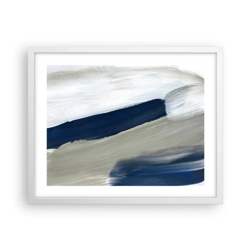 Affiche dans un cadre blanc - Poster - Rencontre avec la blancheur - 50x40 cm