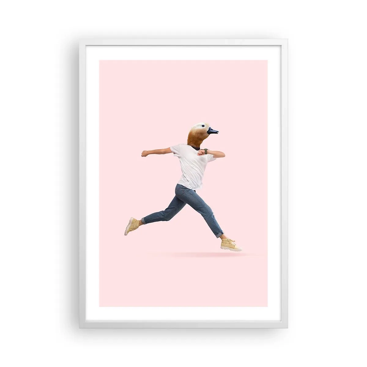 Affiche dans un cadre blanc - Poster - Une pincée d'absurdité - 50x70 cm