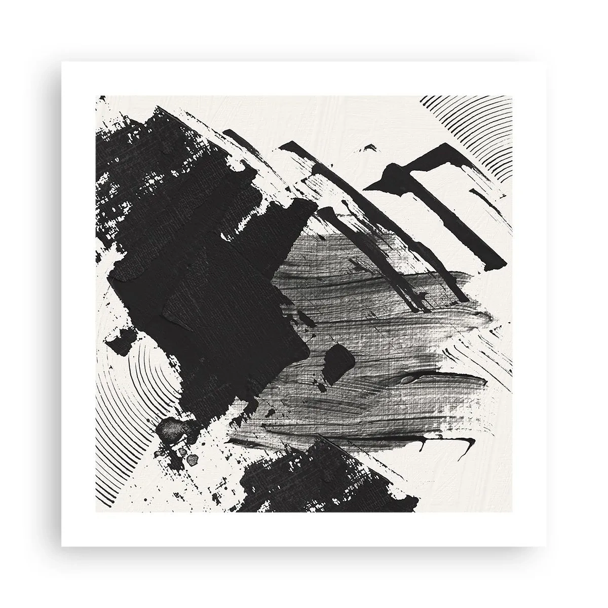 Affiche - Poster - Abstraction – expression du noir - 50x50 cm