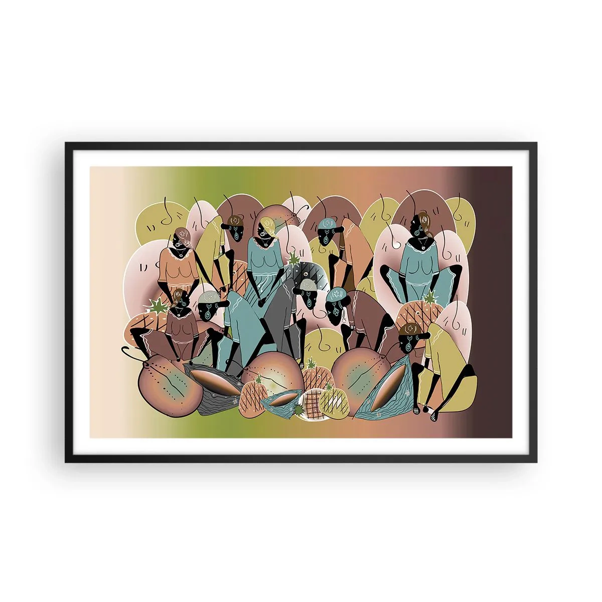 Affiche dans un cadre noir - Poster - De grandes fêtes arrivent - 91x61 cm