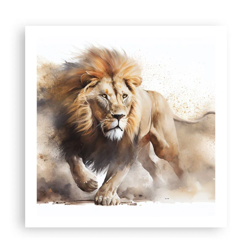 Affiche - Poster - Le roi bougea - 60x60 cm