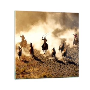 Impression sur verre - Image sur verre - L'ouest vraiment sauvage - 70x70 cm