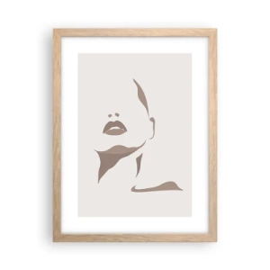 Affiche dans un chêne clair - Poster - Fait de lumière et d'ombre - 30x40 cm