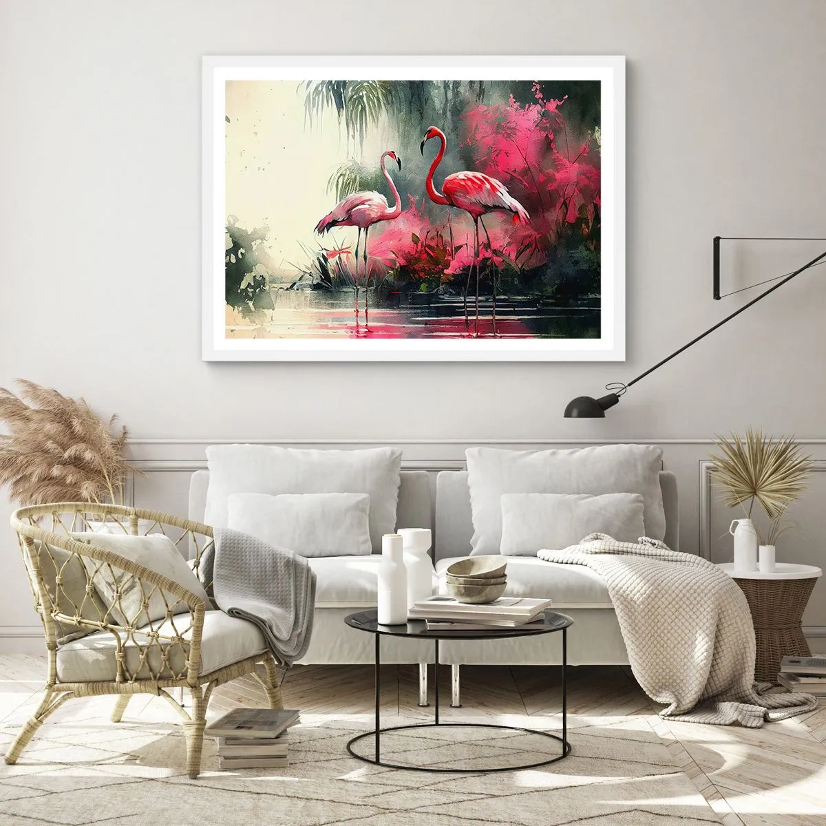 Affiche dans un cadre blanc - Poster - Une leçon de grâce naturelle - 100x70 cm