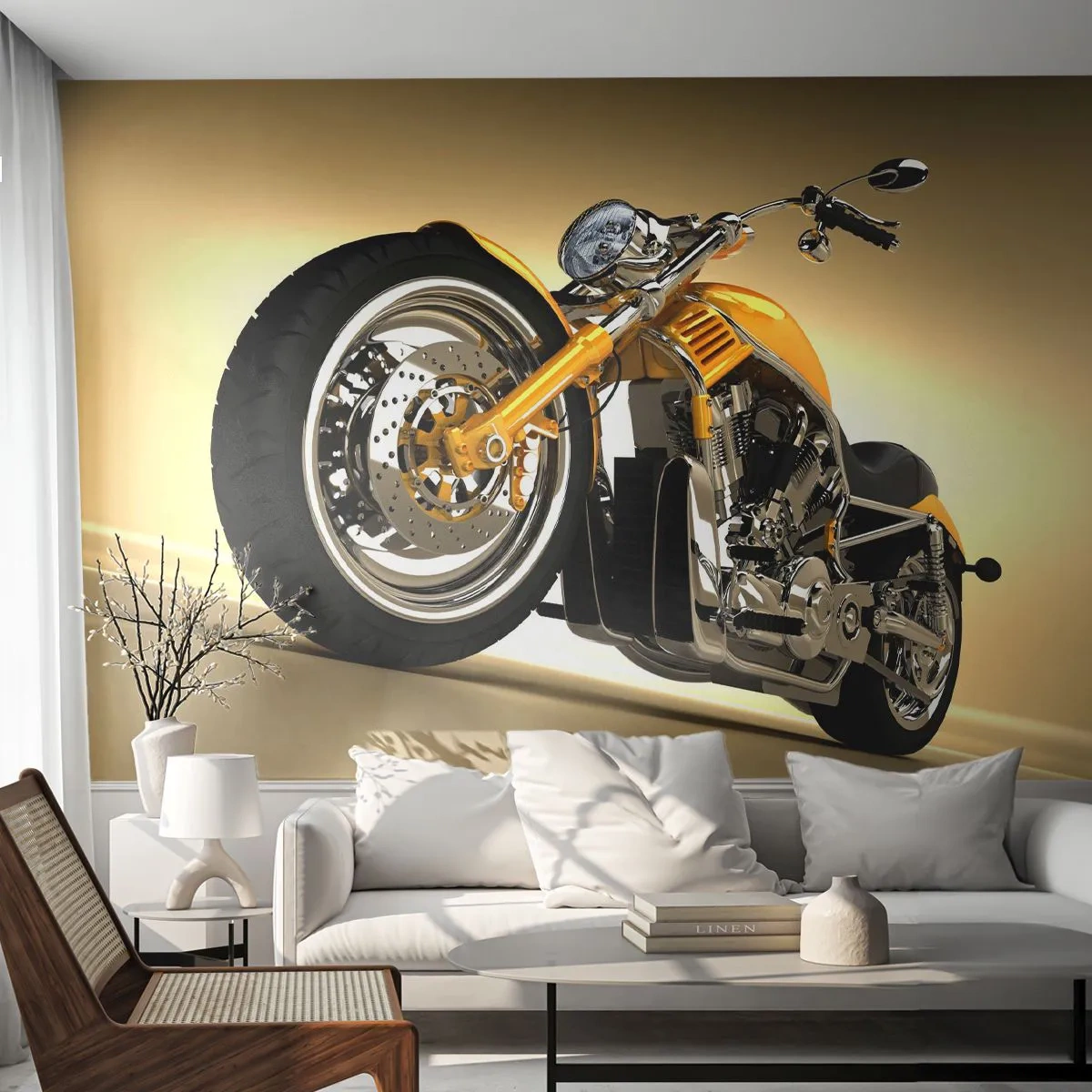 Papier Peint Photo Premium Canvas - Un rêve de force et de vitesse - Moto, Moteur, Automobile - 350x256 cm