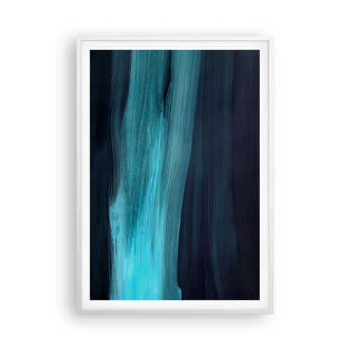 Affiche dans un cadre blanc - Poster - Suivez le courant - 70x100 cm