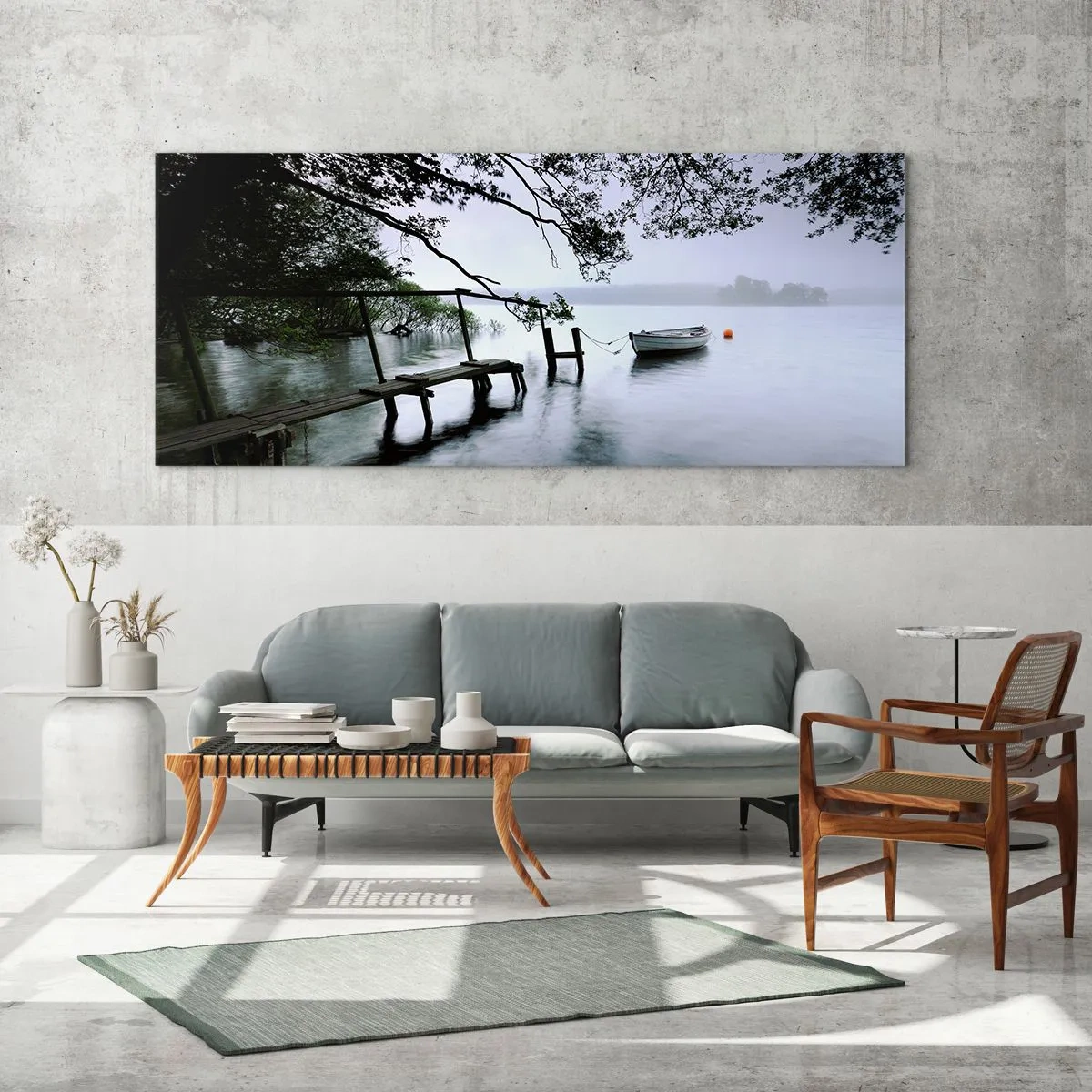 Impression sur verre - Image sur verre - Tu te reposes déjà - 90x30 cm