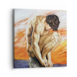 Impression sur toile - Image sur toile - Plongé dans ses pensées - 40x40 cm