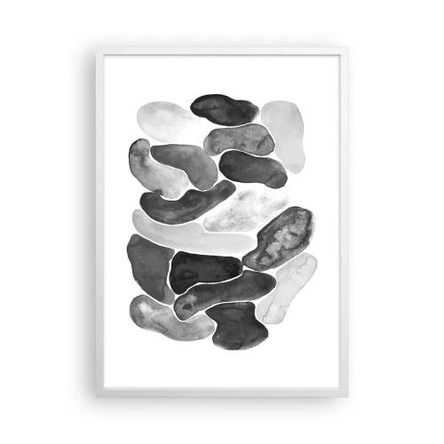 Affiche dans un cadre blanc - Poster - Abstraction rocheuse - 50x70 cm