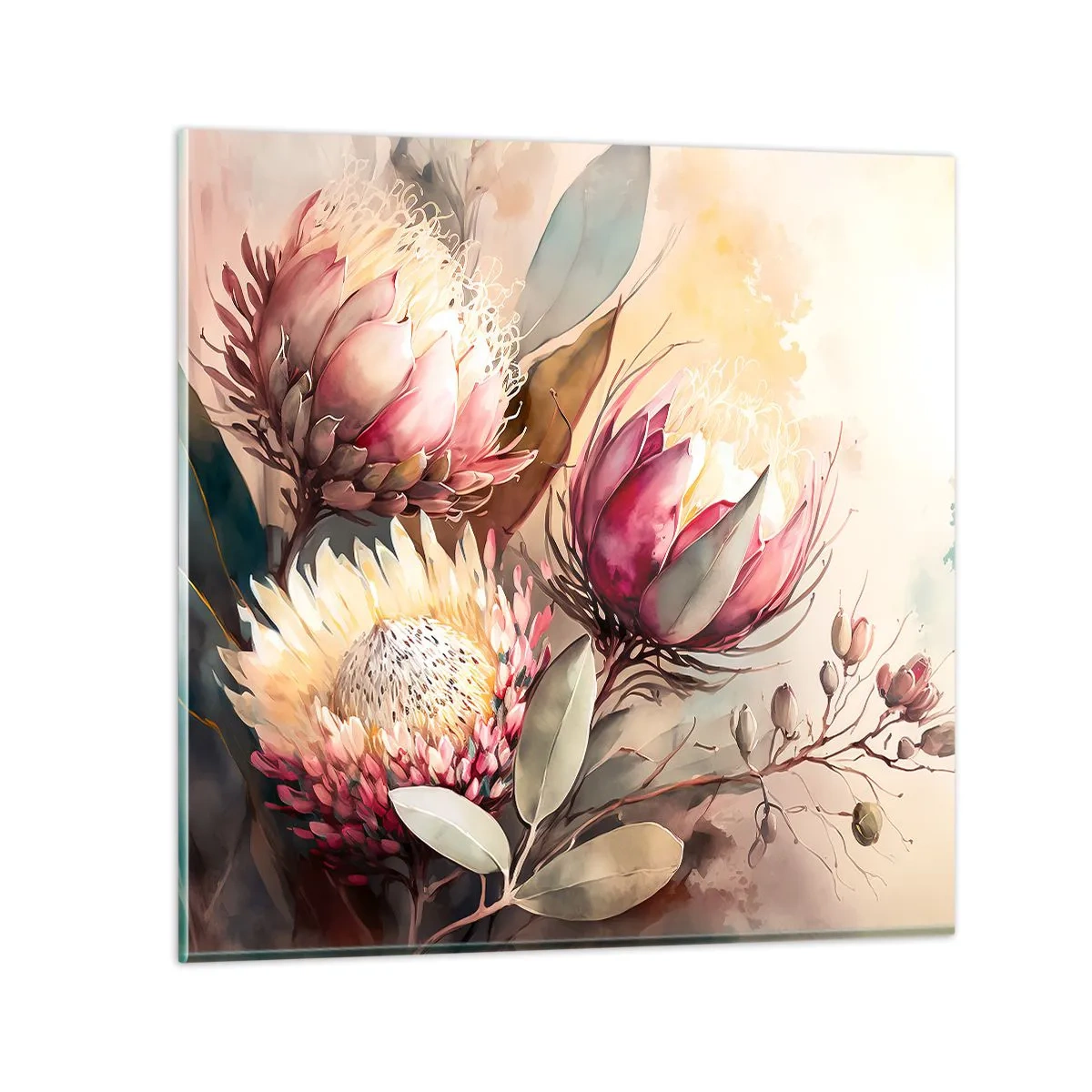 Impression sur verre - Image sur verre - De profil et de face - 30x30 cm