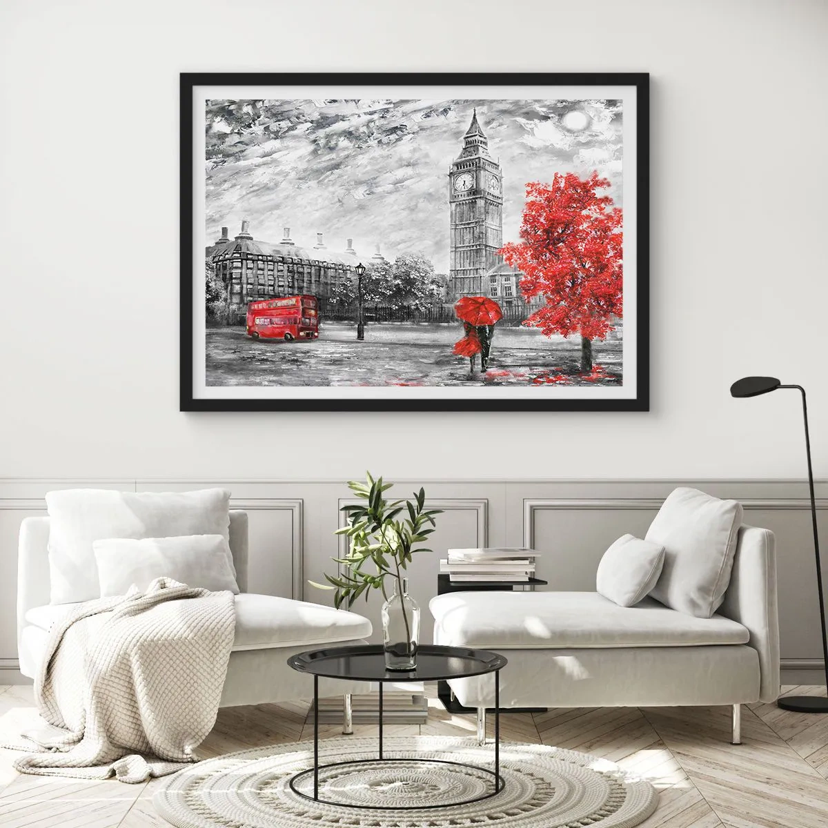 Affiche dans un cadre noir - Poster - Une journée passionnante - 40x30 cm