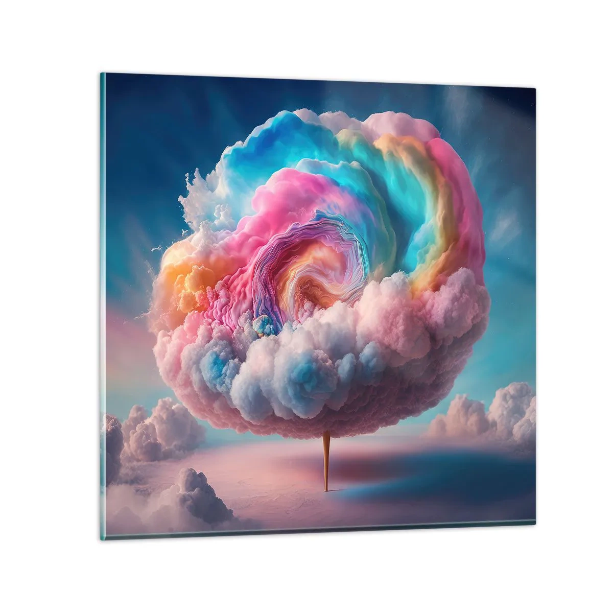 Impression sur verre - Image sur verre - Le rêve d'un parc d'attractions - 70x70 cm