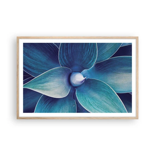 Affiche dans un chêne clair - Poster - Le bleu du ciel - 91x61 cm