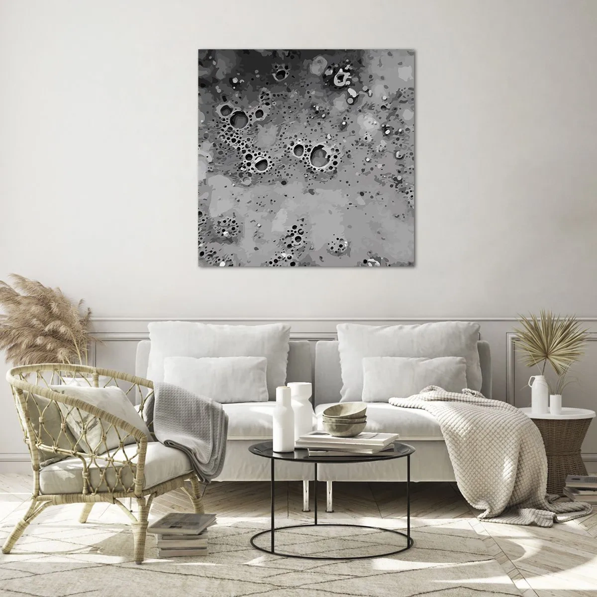 Impression sur verre - Image sur verre - Comme un paysage lunaire - 40x40 cm