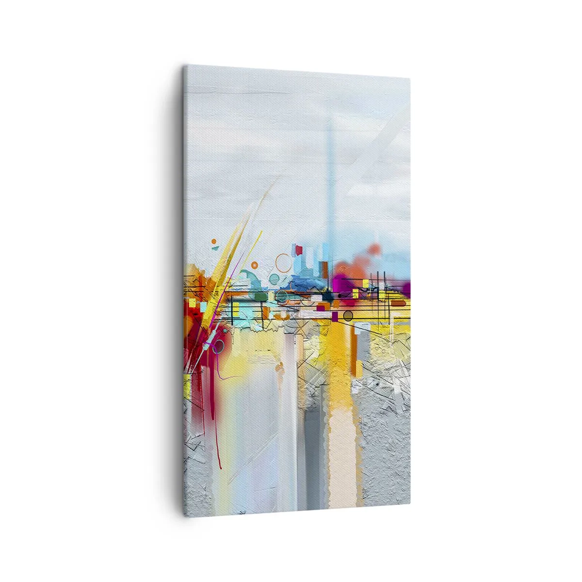 Impression sur toile - Image sur toile - Pont de joie sur le fleuve de la vie - 45x80 cm