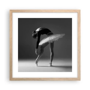 Affiche dans un chêne clair - Poster - Belle ballerine - 40x40 cm