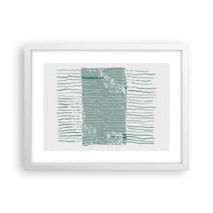 Affiche dans un cadre blanc - Poster - Abstraction de la mer - 40x30 cm
