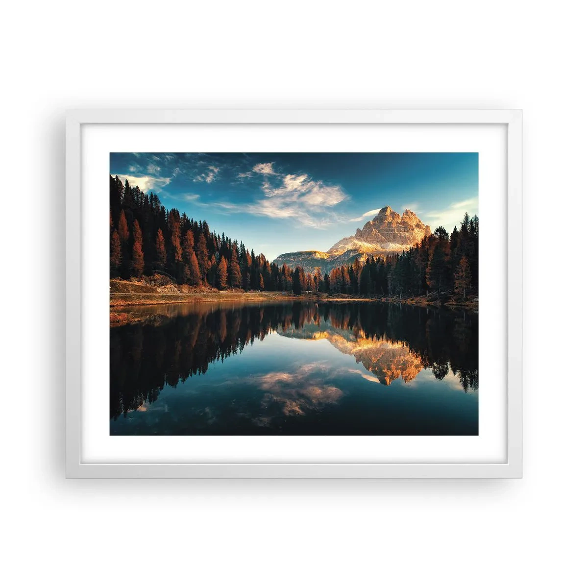 Affiche dans un cadre blanc - Poster - Double paysage - 50x40 cm