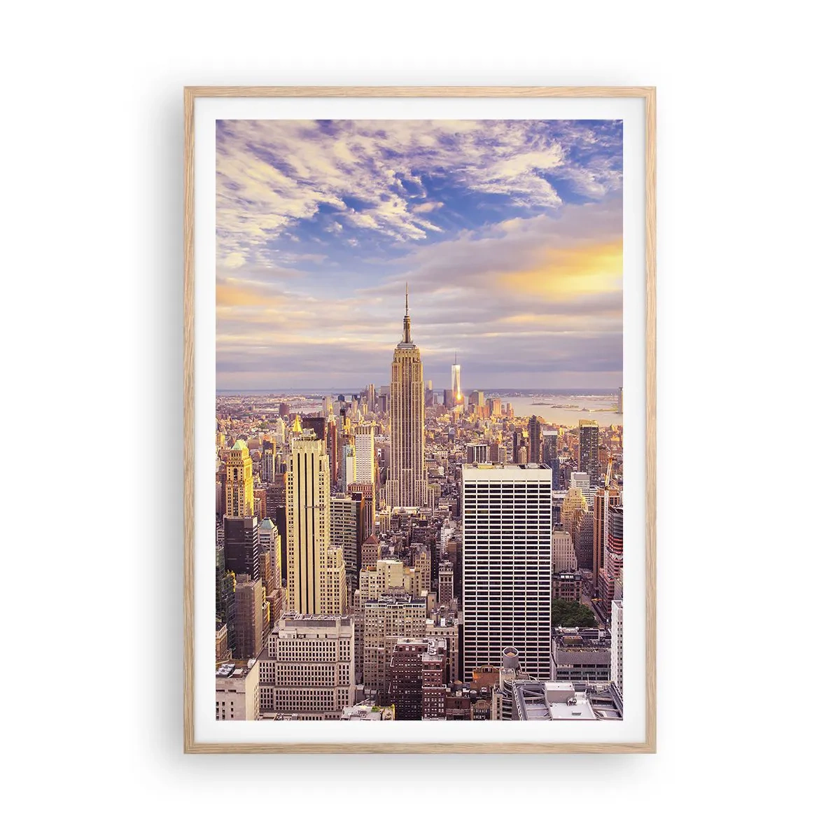 Affiche dans un chêne clair - Poster - Atteindre les nuages eux-mêmes - 70x100 cm