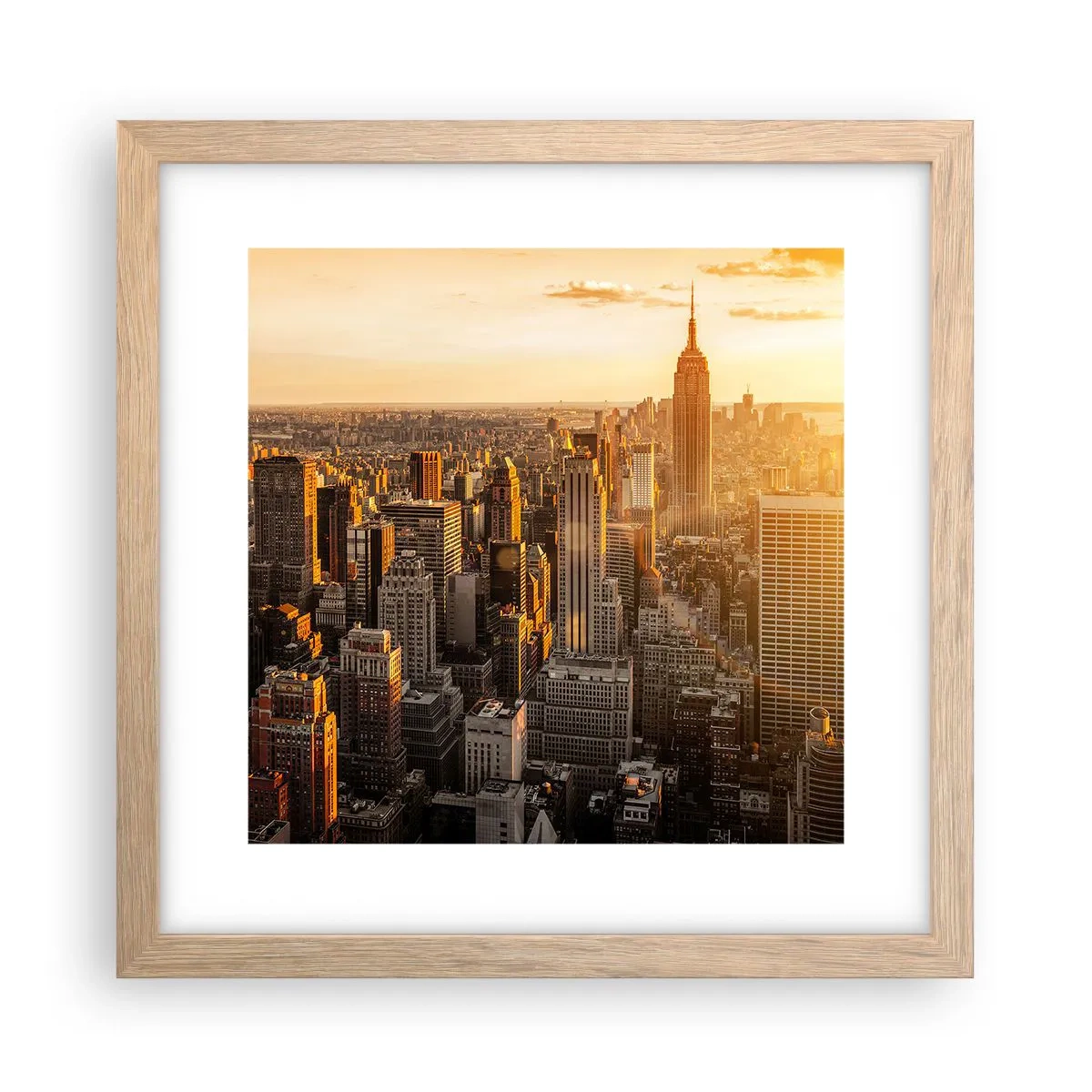 Affiche dans un chêne clair - Poster - Grandir au soleil - 30x30 cm