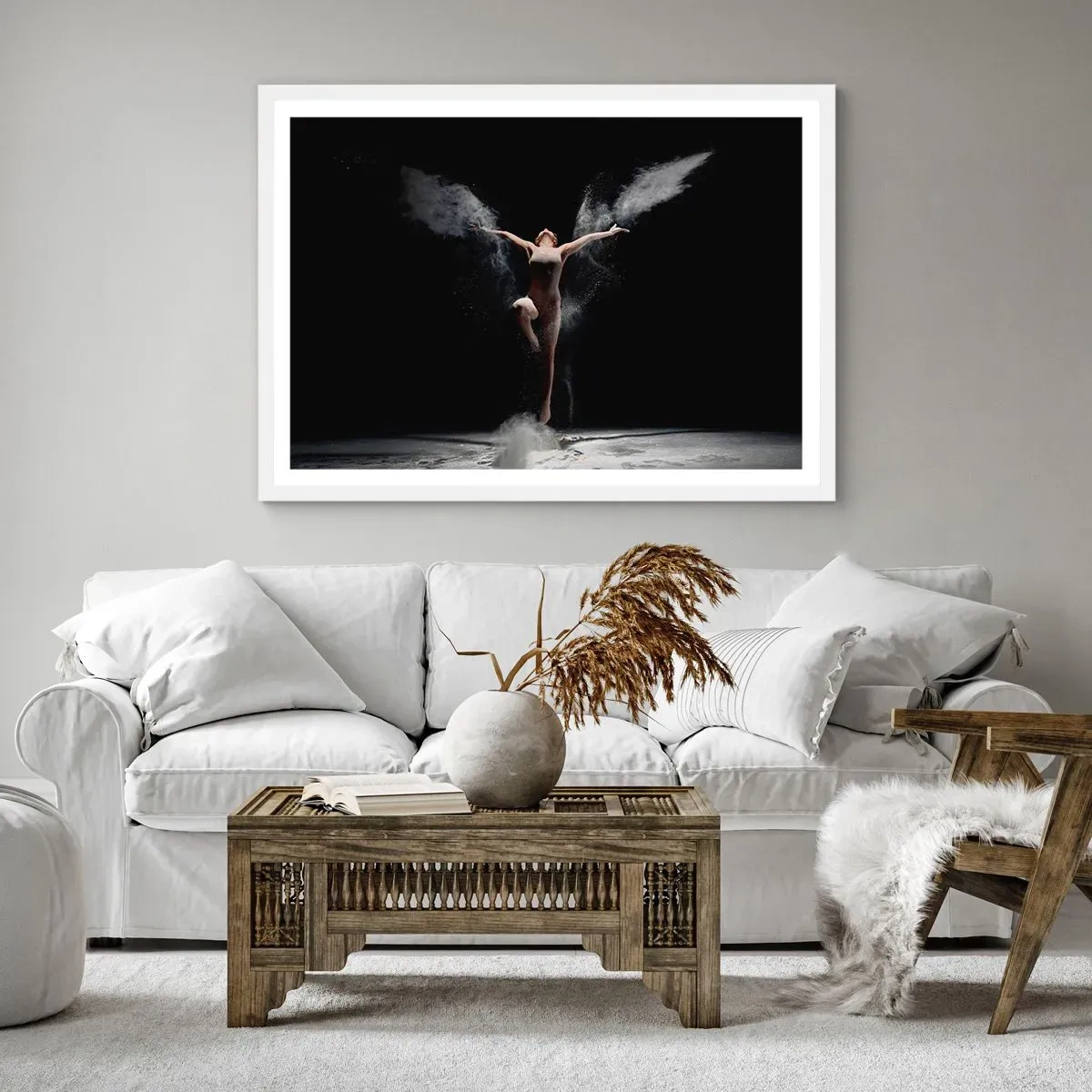 Affiche dans un cadre blanc - Poster - Les elfes existent - 100x70 cm