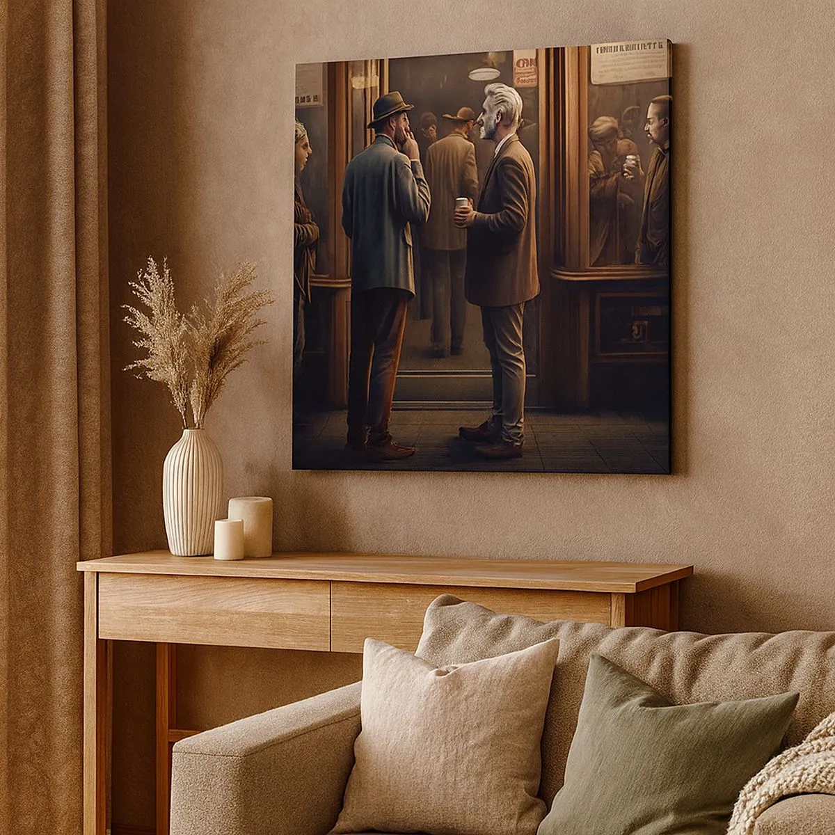 Impression sur toile - Image sur toile - Bon moment de la journée - 30x30 cm