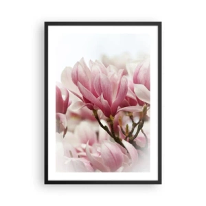 Affiche dans un cadre noir - Poster - Fleurs de printemps - 50x70cm - Fleurs de printemps - Décoration murale moderne pour le salon et la chambre ARTTOR