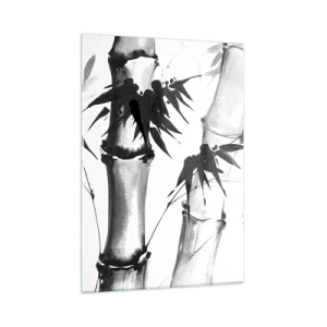 Impression sur verre - Image sur verre - Bambou dans un style traditionnel - 50x70cm - Gros plan sur l'orient - Décoration murale moderne pour le salon et la chambre ARTTOR