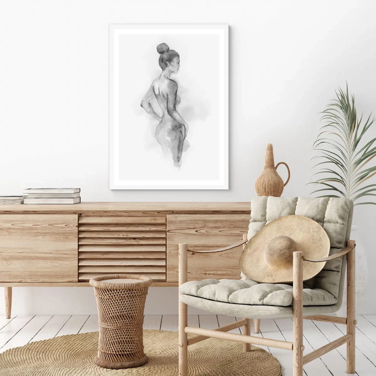 Affiche dans un cadre blanc - Poster - Belle comme une peinture - 70x100 cm