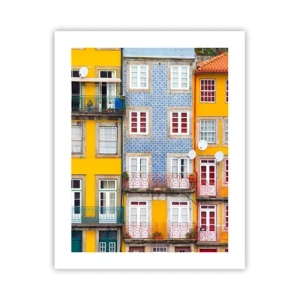 Affiche - Poster - Couleurs de vieille ville - 40x50 cm