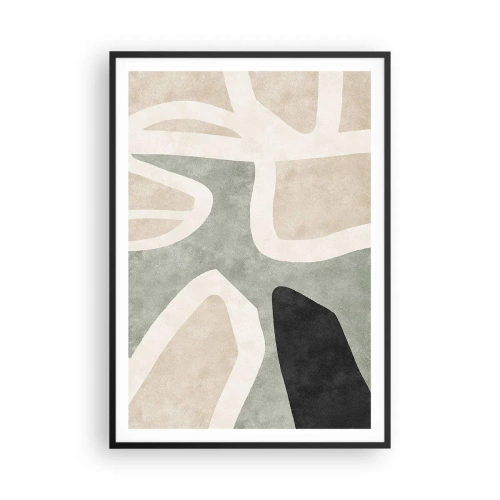 Affiche dans un cadre noir - Poster - Composition pour motif noir - 70x100 cm