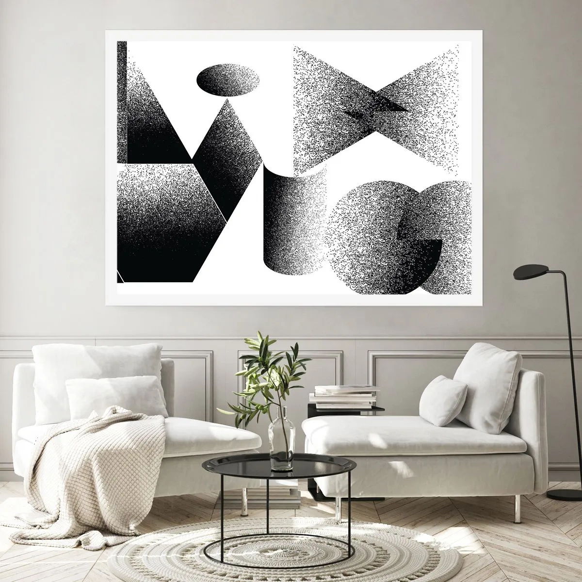 Affiche - Poster - Angles et ovales - 50x40 cm