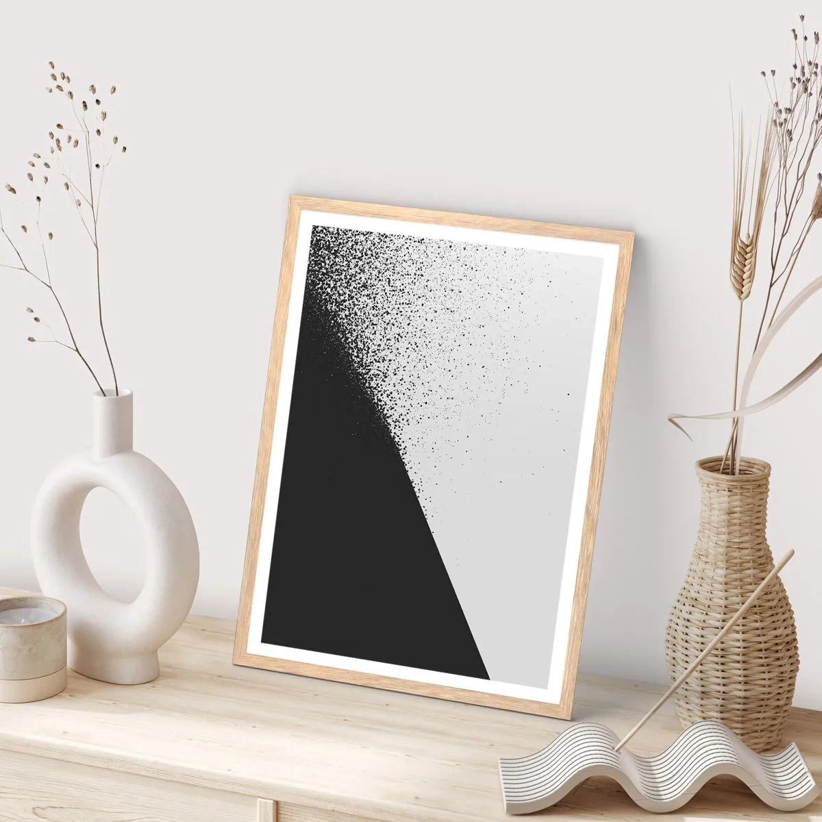 Affiche dans un chêne clair - Poster - De plus en plus vite, de plus en plus - 70x100 cm