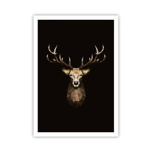 Affiche - Poster - Cerf cubique - 70x100 cm