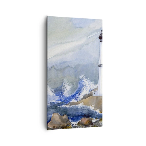 Impression sur toile - Image sur toile - Contre l'obscurité et la tempête - 55x100 cm