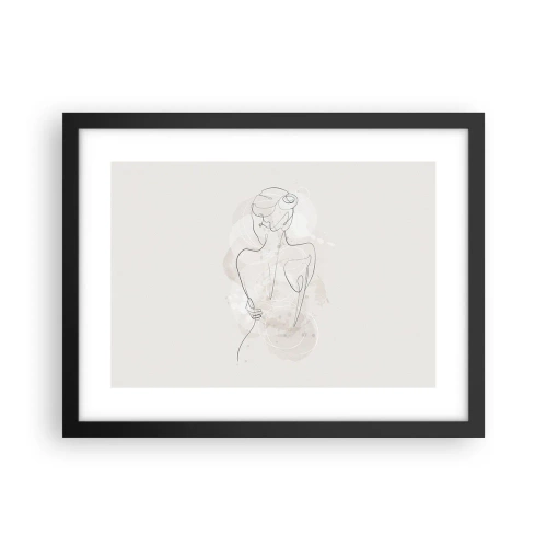 Affiche dans un cadre noir - Poster - Comme un instrument sensible - 40x30 cm