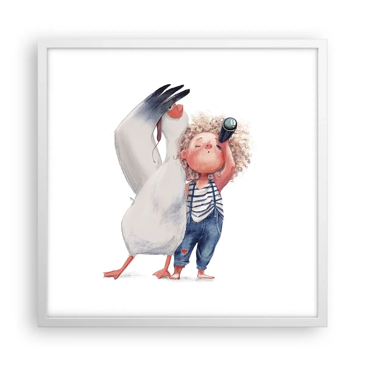 Affiche dans un cadre blanc - Poster - Plan de grand voyage - 50x50 cm