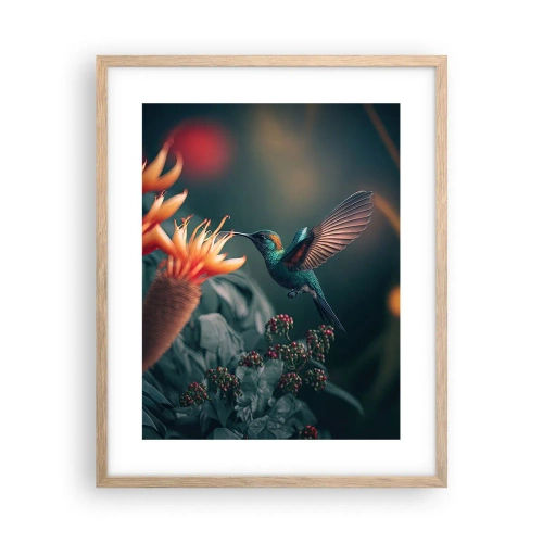 Affiche dans un chêne clair - Poster - une vie vraiment colorée - 40x50 cm