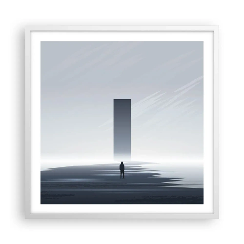 Affiche dans un cadre blanc - Poster - Opportunité ou menace ? - 60x60 cm