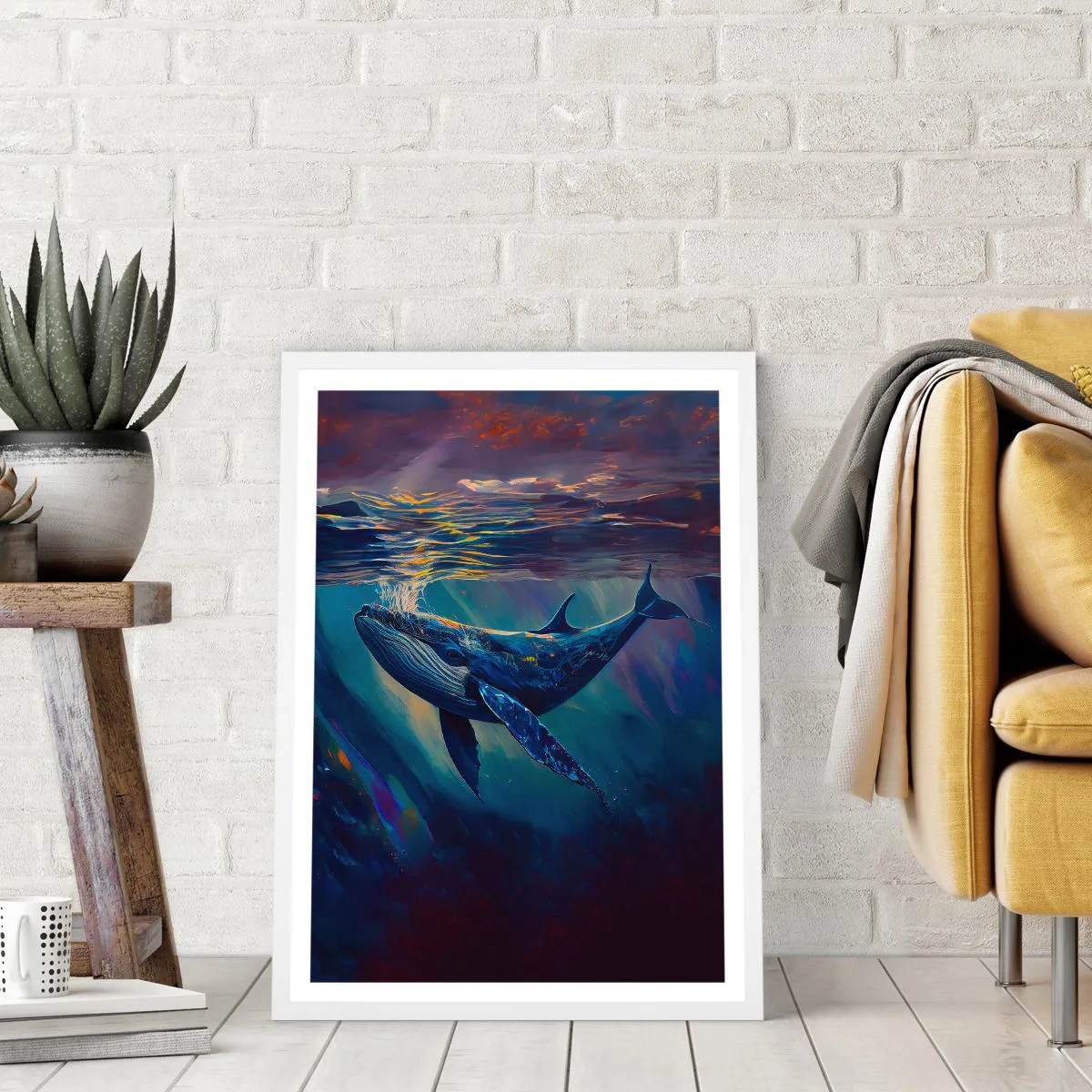 Affiche dans un cadre blanc - Poster - Bienvenue dans mon monde - 30x40 cm