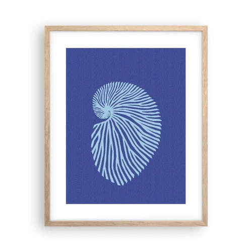 Affiche dans un chêne clair - Poster - La naissance de la coquille - 40x50 cm