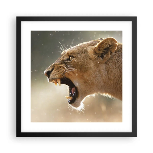 Affiche dans un cadre noir - Poster - Essayez de ne pas écouter - 40x40 cm