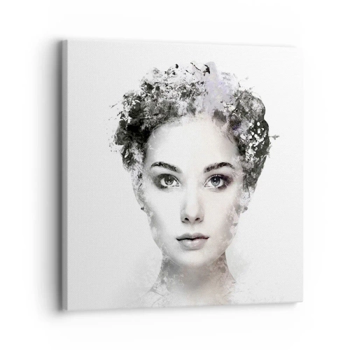 Impression sur toile - Image sur toile - Un portrait extrêmement stylé - 30x30 cm