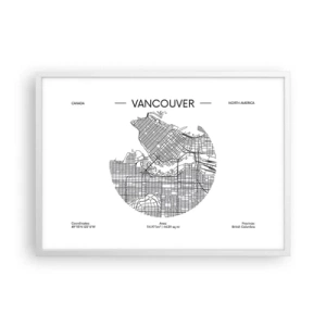Affiche dans un cadre blanc - Poster - Anatomie de Vancouver - 70x50 cm
