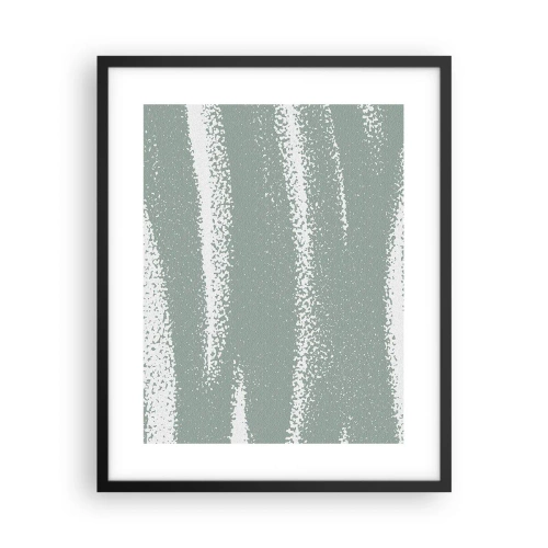 Affiche dans un cadre noir - Poster - Abstraction dans un climat hivernal - 40x50 cm
