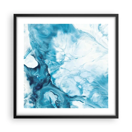 Affiche dans un cadre noir - Poster - Concert de bleu - 50x50 cm