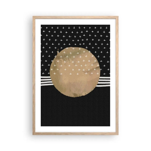 Affiche dans un chêne clair - Poster - Composition : drapeau galaxie - 50x70 cm